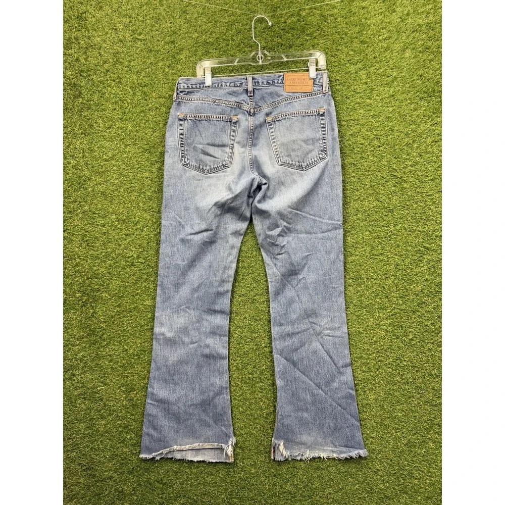 Vintage 90s Abercrombie Fitch Flare Jeans Mens 30x32 Light Wash 432-5J USA Made